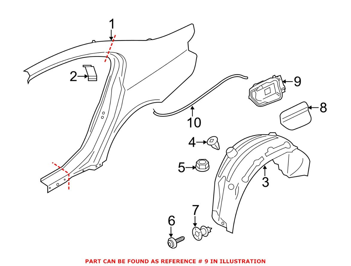 BMW Fuel Filler Door - Rear 51177276392